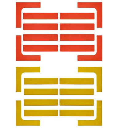 Court Line Marker Set Create Your Own Mini Pickleball Tennis Court (Red Yellow Court Marker)