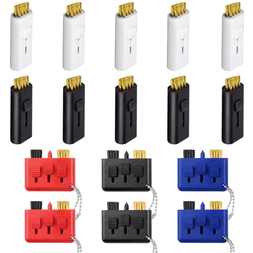 LemonRoad 16 Pcs Retractable Golf Club Cleaner Brush with 3 in 1 Portable Pocket Golf Club Groove Sharpener Tool Small Cleaning Tool for Men Women Golfer Accessories