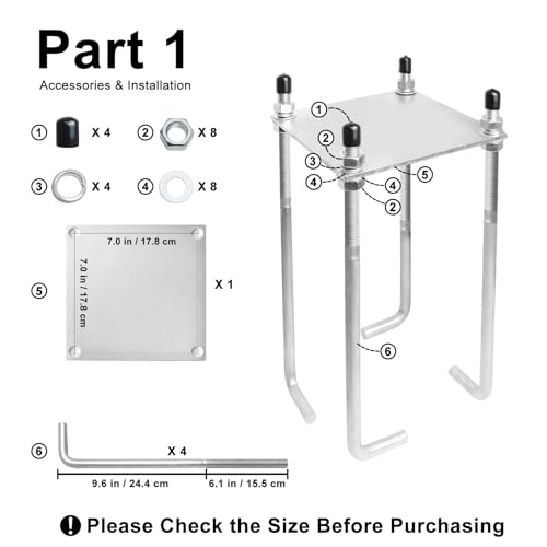 Basketball Hoop Anchor Kit, JUKFITA Ground Anchor for Hoop Reinforcement & Easy Installation