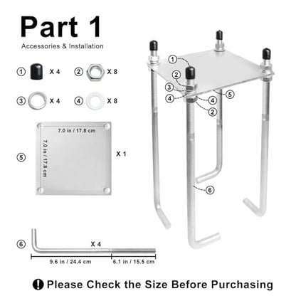 Basketball Hoop Anchor Kit, JUKFITA Ground Anchor for Hoop Reinforcement & Easy Installation