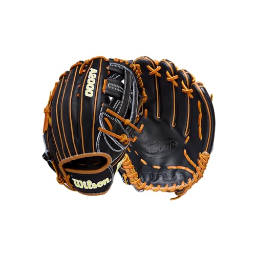 Wilson | 2026 | A2000 Classic | Baseball Gloves + Mitts | Sizes 11.5" - 12.75" | Right + Left Hand Throw | Multiple Styles - color: Black/Saddle Tan, size: Outfield - 12.5"