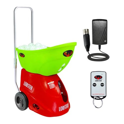 Lobster Sports Pickleball Machine – Full-Featured – Adjustable Topspin, Backspin, & Lobs, Random Oscillation, Ball Speed (20-60MPH), Lightweight & Portable, Holds 125 Balls, with Multi-Function Remote - style: The Pickle