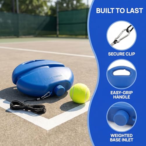 Solo Tennis Trainer Rebound Ball with String, Tennis Practice Rebounder, Portable Solo Tennis Practice for Beginners, Self Tennis Trainer for Backyard and Indoor Training