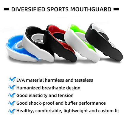 Kids Youth Mouth Guard for Sports, Boys Girls Mouthguard for Football Boxing MMA Lacrosse Basketball Taekwondo Karate Wrestling (5 Pack)