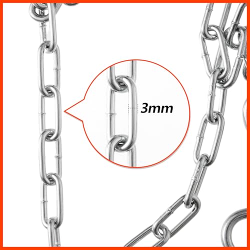 Outus 2 Pack Heavy Duty Basketball Net, 12 Loop Galvanized Chain Basketball Net Replacement, Rust-Proof Metal Replacement for Outdoor & Indoor Use, Fits Standard Hoops Outdoor, Easy Installation