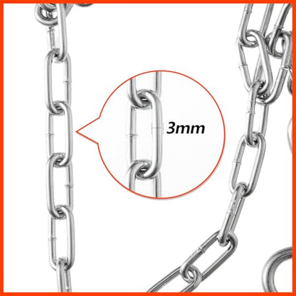 Outus 2 Pack Heavy Duty Basketball Net, 12 Loop Galvanized Chain Basketball Net Replacement, Rust-Proof Metal Replacement for Outdoor & Indoor Use, Fits Standard Hoops Outdoor, Easy Installation