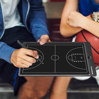 Electronic Basketball Coach Board - Premium Tactical Marker Board with Large LCD Screen and Stylus Pen, Digital Rechargeable Basketball Training Equipment for Coach and Game Plan - color: Blue