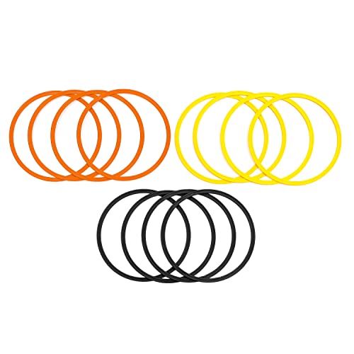 Speed & Agility Training Rings - Set of 12 by Trademark Innovations - color: Yellow/Orange/Black
