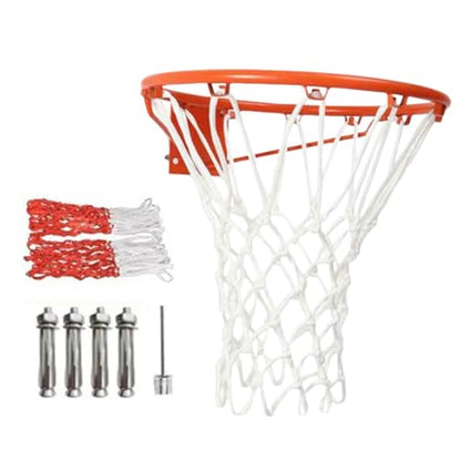 Basketball Hoop Net - Outdoor All Season Replacement, Anti Goal Mesh System, Strong Netting, Long Lasting Rim Fit Accessory | Barn, Yard, Court, Training, Recreation Area Use