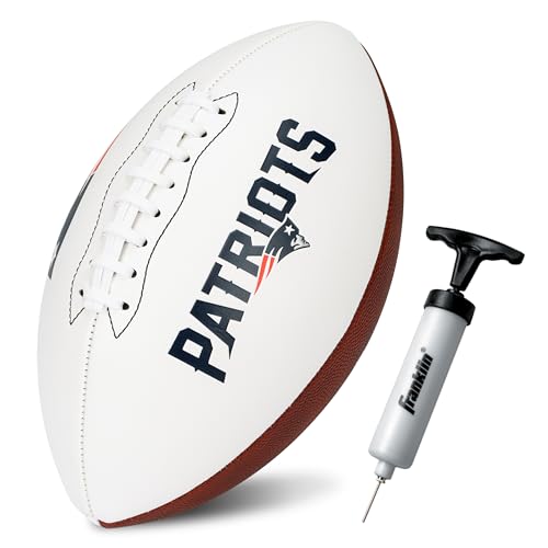 Franklin Sports NFL Autograph Football - Official Size White Panel Souvenir Football for Autographs + Signatures - NFL Team Fan Shop Memorabilia