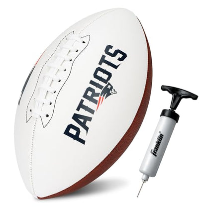 Franklin Sports NFL Autograph Football - Official Size White Panel Souvenir Football for Autographs + Signatures - NFL Team Fan Shop Memorabilia