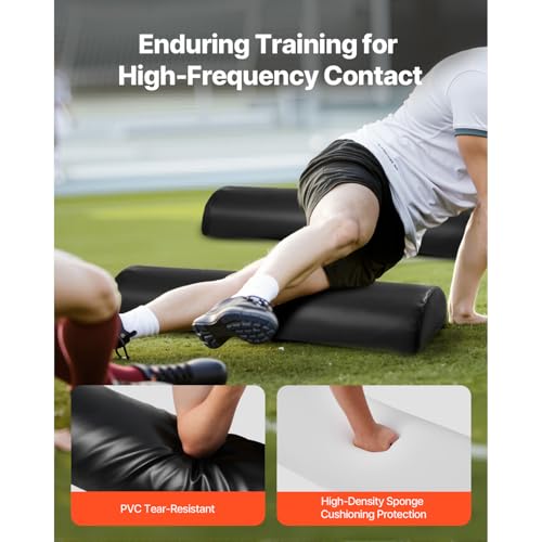 Happybuy 42.5 in PVC Football Tackling Dummies: Equipped with High - Density Sponge Blocking Pads and Handles. Ideal for Footwork Drills and Sports Training—Set of 2