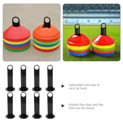 Cabilock Soccer Cone Holders 8-Pack Football Training Stand with Disc Cone Storage Rack Portable Carrying Holder for Sports Field Agility and Marking Discs