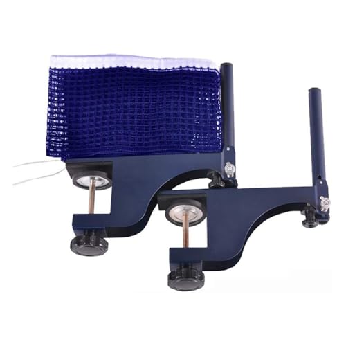 Portable Table Tennis Net,Durable Retractable Ping Pong Net Foldable for Indoor and Outdoor Portable Ping Pong Sport Training Competition, Fits Most Tables(Blue) - color: Blue