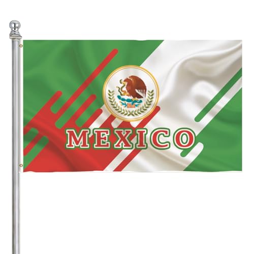 Mexico Sports Soccer Football Flag Fans Supporters Flags for Outdoor Garden Field Decor Banner 5x3ft - color: Mexico