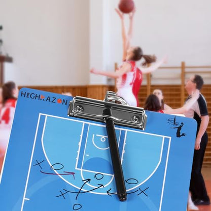 Basketball Coaches Clipboard, Blue Double-Sided Dry Erase Coach Clipboard, Basketball for Training, White Board with Marker for Coaches Gift - style: C-Training