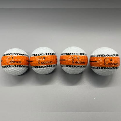3-Layer PU Golf Balls with Orange Aiming Line – 332 Dimples, Soft Feel, High Spin Control, Stable Flight, 20-Pack – Buy Golf Balls for Experienced Players