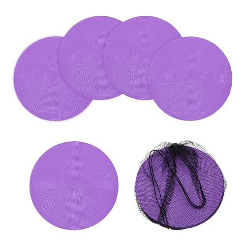 Spot Markers, Poly Spot Marker for Agility Training Floor Dots Non Slip Flat Field Cones for Soccer/Speed Training - color: Purple, size: 23 cm / 9.06 Inch