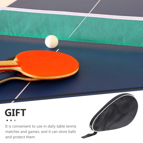 Toyvian Table Tennis Storage Case and Paddle Bag, Half-moon Shape Black Reusable Fixed Ping Pong Racket Organizer for Sports and Leisure Use Assorted style