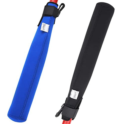 ILHSTY Bat Protector Sleeve for Baseball & Softball, Bat Warmer & Cover With Hook - color: Black, Blue