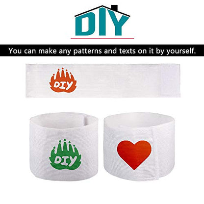 11 Pcs White Armbands Soccer Football Rugy Captain Armbands Mourning Armband for Multipurpose Use,DIY,Restaurant,Team Sport,Hospital,School