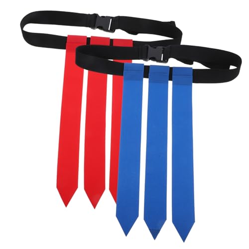 2pcs Rugby Belt Flags Wear-resistant Football Waist Training Flags for Youth Adults Portable for Outdoor Games and Activities