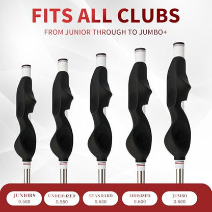 Golf Grip Trainer, Silicone Full-Cover Swing Training Aid, Corrects Grip Posture & Builds Muscle Memory, Adjustable for All Clubs, Right-Handed Golfers