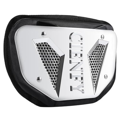 Cienfy Football Back Plate for High-Impact Protection, Universal Football Backplate for Shoulder Pads, for Youth and Adult - size: Youth, style: Silver