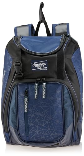 Rawlings | FRANCHISE Backpack Equipment Bag | Baseball/Softball | Rec/Travel | Multiple Styles - color: Navy/Black