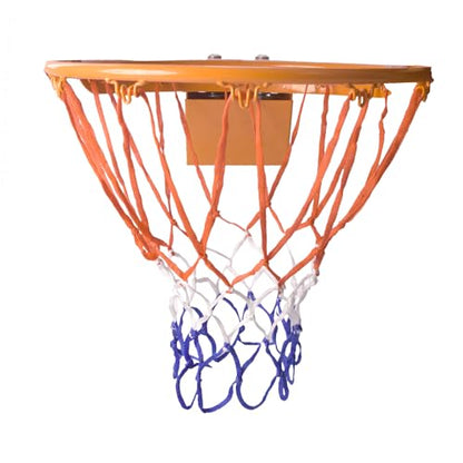 THUNDERBAY 18 inch Standard Double Spring Flex Reinforced Wall Mounted Basketball Rim, Two Nylon Nets Include One Nightlight Basketball Net - style: Basketball Rim with Protective Plate