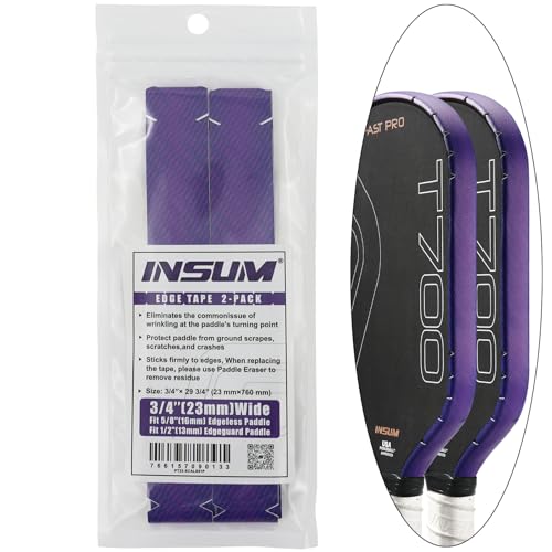 INSUM Pickleball Paddle Edge Guard Tapes Protection Tapes, Pre-Cut V, 20/23/26mm Width Protective Tapes for All Thickness Edges - color: Scales-Purple, size: Width 23mm