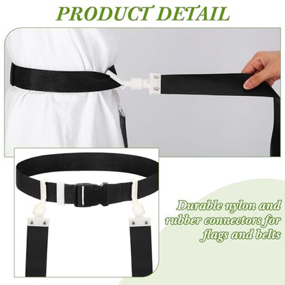 Peryiter 2 Set Player Flag Football Belt Christian Cross Adjustable Football Belts and Flags for Players Youth Adults Sport Team Training Competition