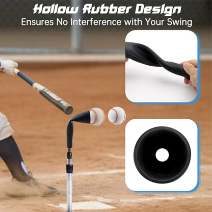 2 Pcs Replacement Batting Tee Topper Compatible with Tanner Tee, Ball Rest Rubber Cup for Practice Training Hitting Baseball or Softball, Black