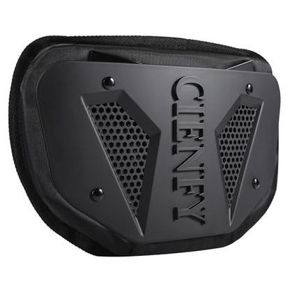 Cienfy Football Back Plate for High-Impact Protection, Universal Football Backplate for Shoulder Pads, for Youth and Adult - size: Youth, style: Black