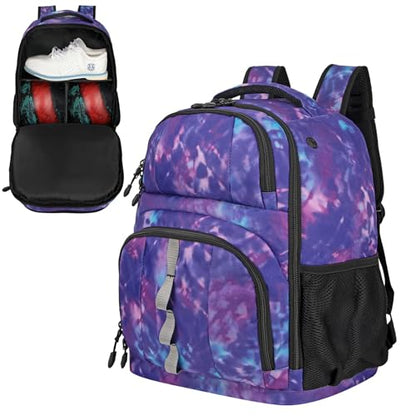 Goloni 2 Ball Bowling Backpack,Bowling Ball Bag with Shoe Compartment & Portective Foam Padded, Fits Shoes Up to US Size 16