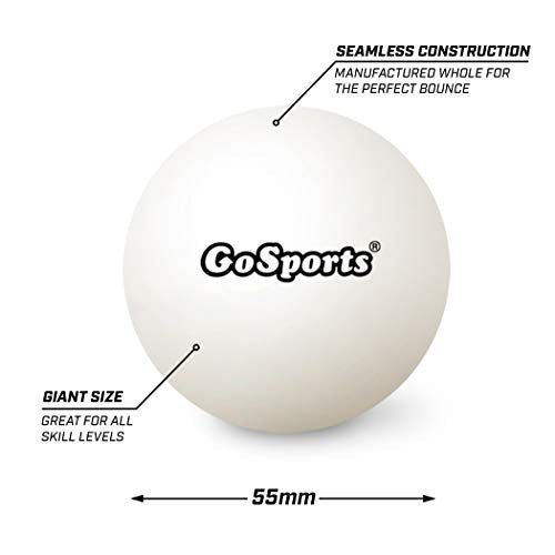 GoSports 55mm XL Table Tennis Balls 12 Pack - Jumbo Table Tennis Balls for Training or Other Toss Games