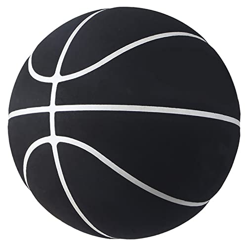 MINDCOLLISION Standard 5/6/7 Basketball, Non-Slip and Wear-Resistant Microfiber Suede, No Logo Ball, Suitable for Indoor and Outdoor Training and Competition, Suitable As A Signature, Gift - color: White edge, size: No. 6