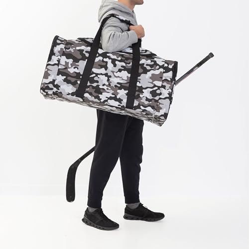 Jetstream Heavy Duty Multi Pocket Durable Sports Gym Equipment Travel Duffel Bag - color: L 32" Camo, size: 32IN
