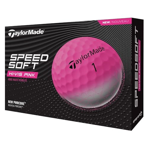 TaylorMade SpeedSoft Golf Balls, Maximum Distance with Ultra-Soft Feel, Perfect for Off The Tee and Around The Green - color: Pink, style: 2025
