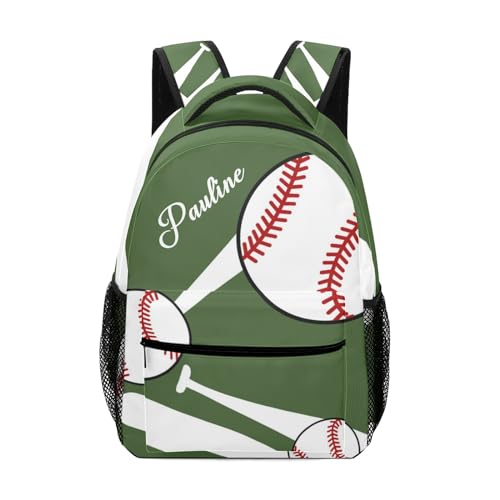 Baseball Sport Forest Personalized School Backpack for Teen Kid-Boy/Girl Primary Daypack Travel Bookbag - color: Option 23