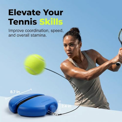Tennis Ball Training Baseboard, Tennis Trainer Rebound Ball with String, Solo Tennis Practice Rebounder for Backyard, Court,Garage, Self Tennis Training Equipment Set for Adult,Beginner - color: A