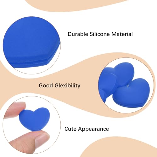Tennis Racket Vibration Dampener Soft Silicone Racket Shock Absorber for Tennis Racquet String - Heart Shaped - color: Navy Blue