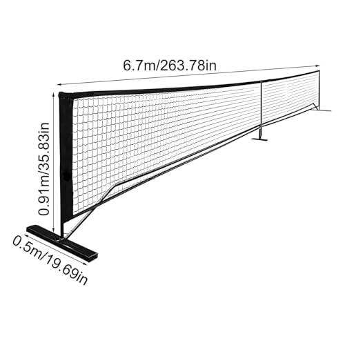 Driveway Tennis Net with Carry Bag, Portable Move Volleyball Net Stand Detachable Tennis Practice Net for Outdoor Training Backyard Badminton(White) - color: White
