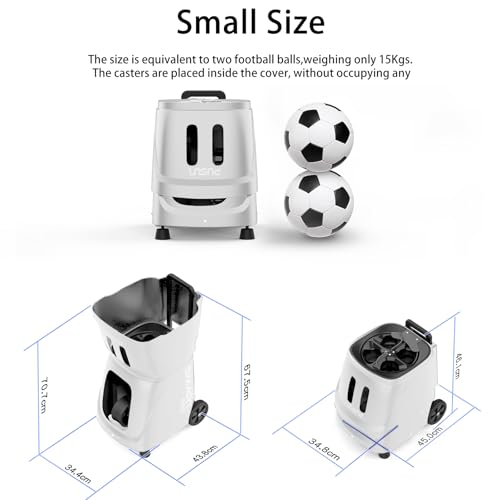 PT-SMARTPro Tennis Ball Machine - Professional Auto Ball Server with App for Apple Watch Control, 20 Landing Points & Variable Speed, Tennis Trainer with Multi-Angle System (4-6H Runtime) - color: White