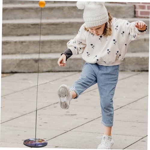 Table Tennis Trainer with Elastic Rod and Stainless Steel Base for Indoor Outdoor Practice Pong Balls Included Sports Racket Training Tool for Adults Enhancing Reflexes and