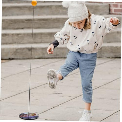 Table Tennis Trainer with Elastic Rod and Stainless Steel Base for Indoor Outdoor Practice Pong Balls Included Sports Racket Training Tool for Adults Enhancing Reflexes and