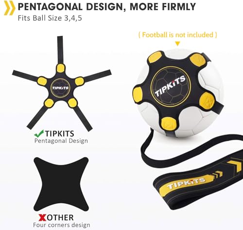 Soccer Training Equipment for kids Adults, Solo Soccer Trainer Belt, with Upgraded Leather Fixation