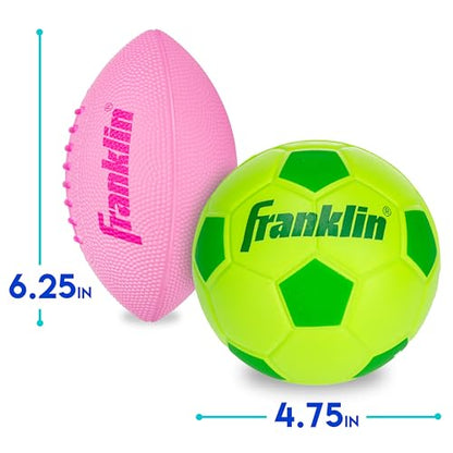 Franklin Sports Kids Mini Foam Sports Balls - Indoor + Outdoor Soft Foam Toy Balls for Kids - Perfect Backyard + Practice - Mini