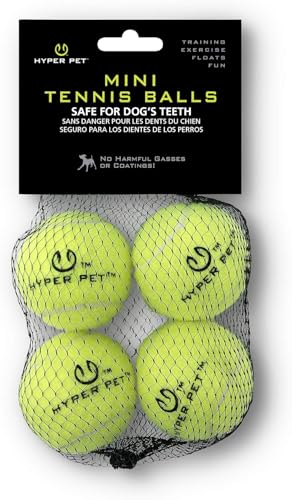 Hyper Pet MINI Tennis Balls for Dogs, Safe Dog Ball for Exercise & Training, Interactive Toys work with Hyper Pet K9 Kannon MINI Launcher - 4 Pack Green - color: Green, size: MINI 1.75" - 4 Pack