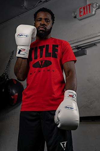 Fury Professional Lace Training Gloves - Lace Up Sparring Gloves for Boxing, Bag, and General Training - color: White, size: 14 oz